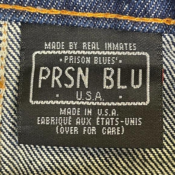PRSN BLU‎ Carpenter Jeans Straight Leg Mens 40x30 Relaxed Fit Made in USA Blue - Picture 8 of 13